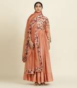 Peach Anarkali Set