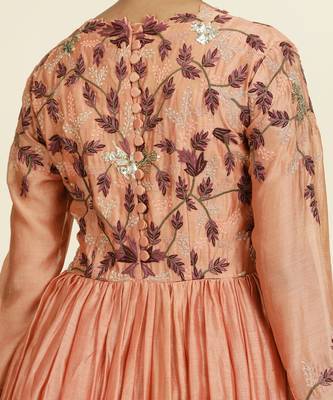 Peach Anarkali Set 8