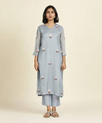 Pale Blue Kurti Set 2