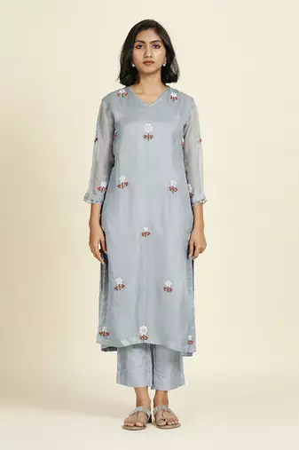 Pale Blue Kurti Set