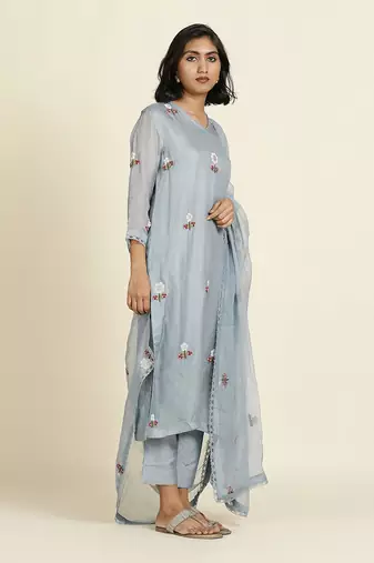 Pale Blue Kurti Set