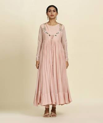 Baby Pink Anarkali Set 2