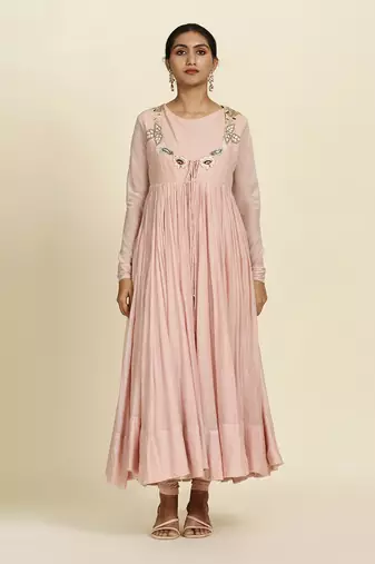 Baby Pink Anarkali Set