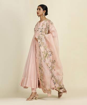 Baby Pink Anarkali Set 4