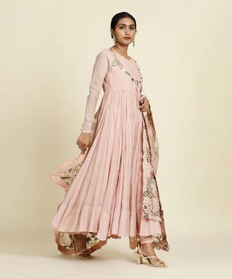 Baby Pink Anarkali Set 5