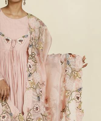 Baby Pink Anarkali Set 7