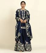 Navy Blue Sharara Set