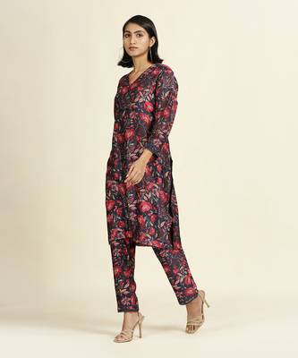 Navy Blue Kurti Set 1