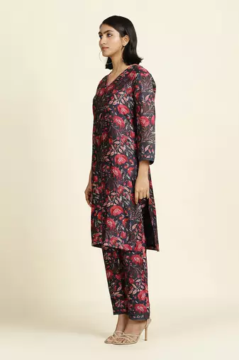 Navy Blue Kurti Set