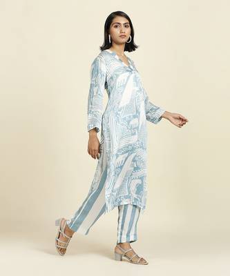 Dusty Blue Kurti Set 3