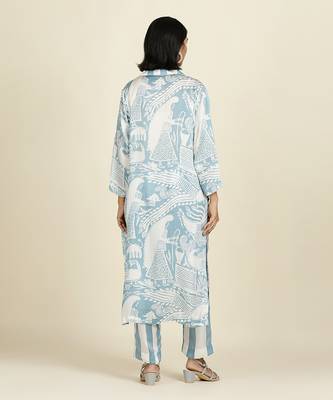 Dusty Blue Kurti Set 4