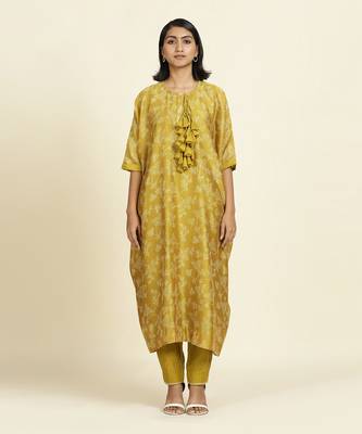 Mustard Kurti Set 1