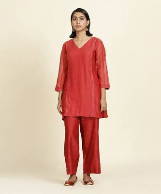 Red Kurti Set 1