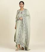Sea Green Straight Kurti Set