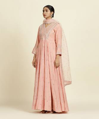 Baby Pink Anarkali Set 2