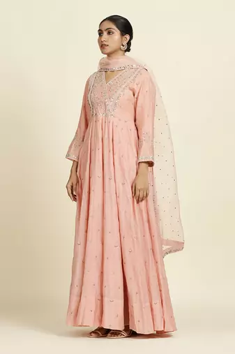 Baby Pink Anarkali Set