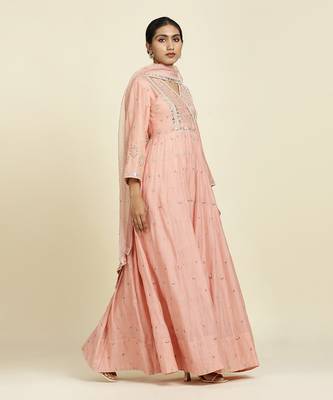 Baby Pink Anarkali Set 3