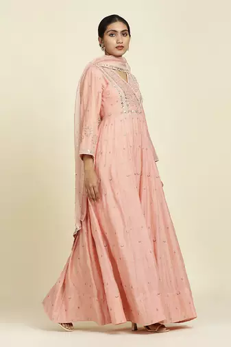 Baby Pink Anarkali Set