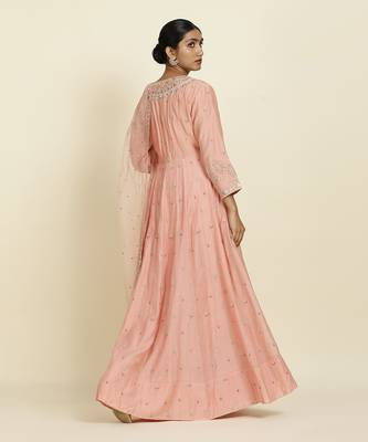 Baby Pink Anarkali Set 4
