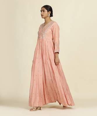 Baby Pink Anarkali Set 5