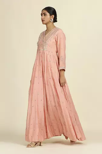 Baby Pink Anarkali Set