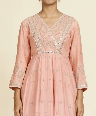 Baby Pink Anarkali Set 7