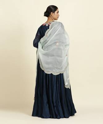 Navy Blue Anarkali Set 3