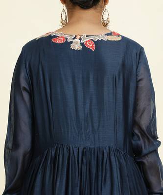 Navy Blue Anarkali Set 7