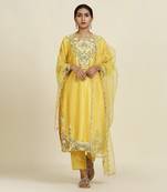 Sunshine Yellow Straight Kurti Set