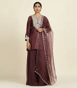 Purple Sharara Set