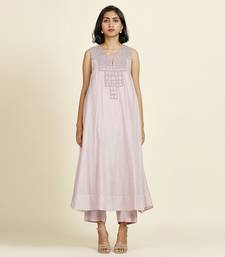 Lilac Flared Kurti Set