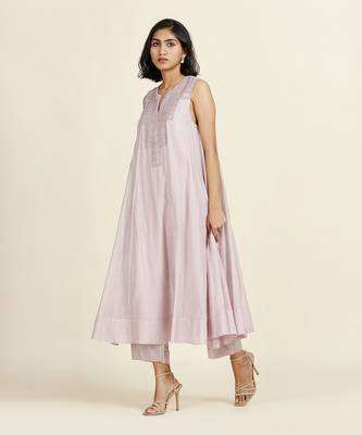 Lilac Flared Kurti Set 3