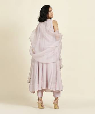 Lilac Flared Kurti Set 5