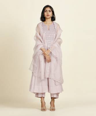 Lilac Flared Kurti Set 1