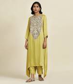 Lime Green A-Line Kurti Set