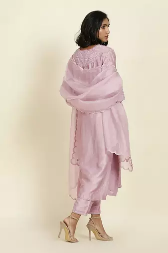 Lilac Straight Kurti Set
