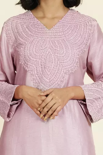 Lilac Straight Kurti Set
