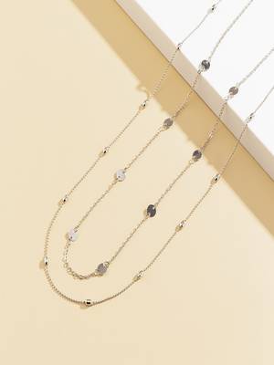 AQUASTREET Silver Toned Dual Strand Waist chain for women 5
