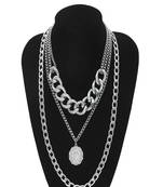 AQUASTREET Men Silver Toned Silver Plated Bohemian Necklace