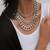 AQUASTREET Set Of 3 Silver Toned Silver Plated Layered Necklace