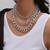 AQUASTREET Set Of 3 Silver Toned Silver Plated Layered Necklace