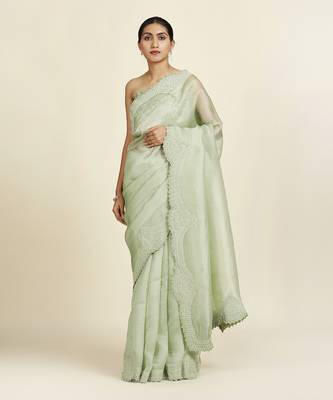 Sage Green Saree Set 1