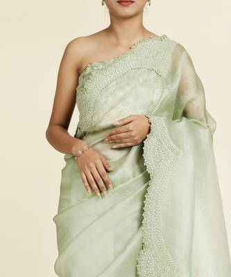 Sage Green Saree Set 3