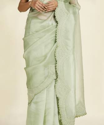 Sage Green Saree Set 4