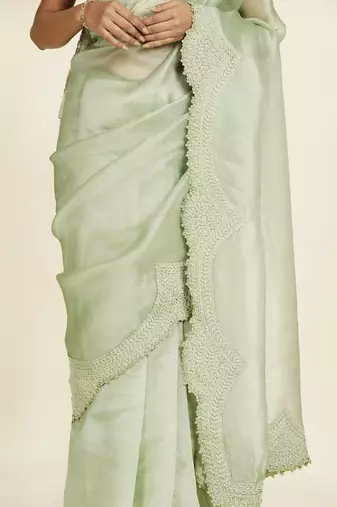 Sage Green Saree Set