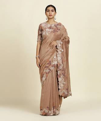 Brown  Saree Set 1
