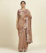 Brown  Saree Set