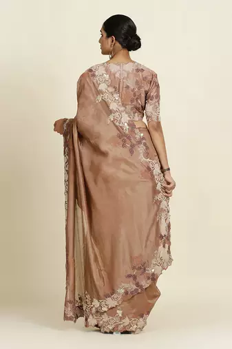 Brown  Saree Set