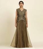 Olive Green Sharara Set