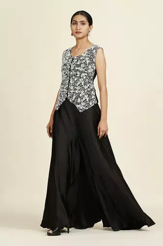 Black Sharara Set